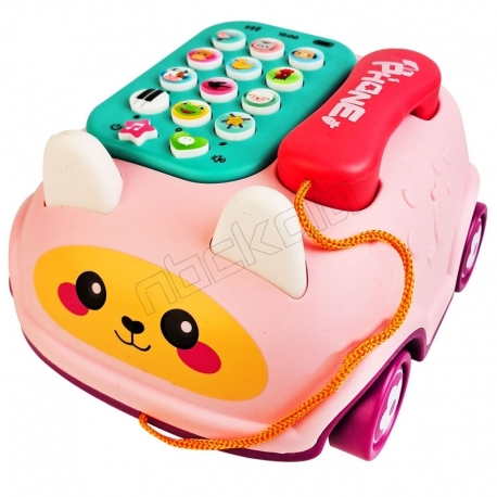 تلفن موزیکال طرح ماشین خرگوشی مدل RABBIT PHONE CAR NO:162-22
