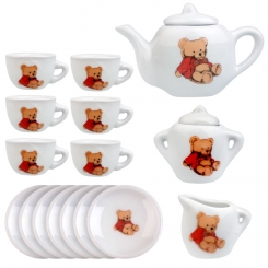 ست چای خوری چینی مدل خرس تدی 17 پارچه XINGXING YUAN Teddy Bear Tea Set 17 pcs