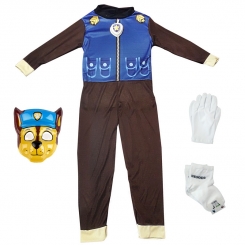 ست نقاب و لباس و شلوار سرهمی سگهای نگهبان مدل چیس پلیس سایز 5-6 سال Paw Patrol Chase Children Costumes