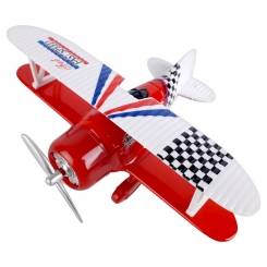 هواپیمای فلزی دو باله قدرتی LUCKY Pull Back Action Combat Air Fast Speed Metal Airplane XG879-102A